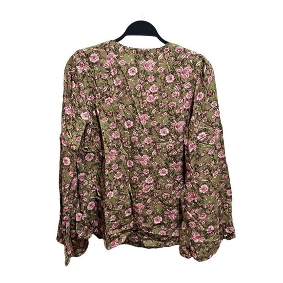 Jessica Simpson Womens Size M Leslie Boho Botanical Dots Small Top Shirt NWT - Picture 2 of 7